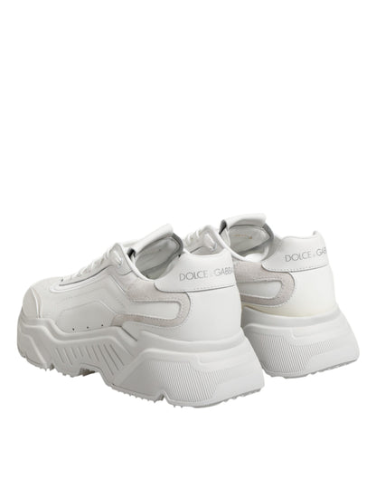 حذاء سنيكرز رجالي منخفض الرقبة من دولتشي آند غابانا، أبيض، دايماستر
