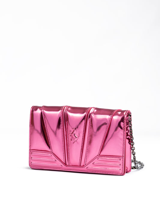Ferrari Metal Pink GT Lackledertasche mit Kette