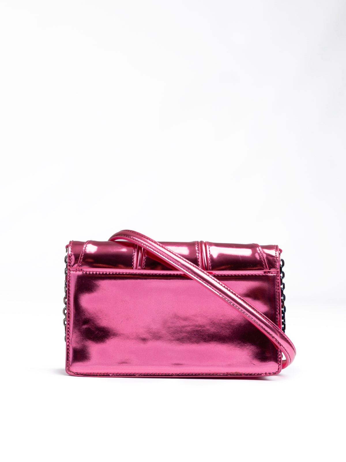 Ferrari Metal Pink GT Lackledertasche mit Kette