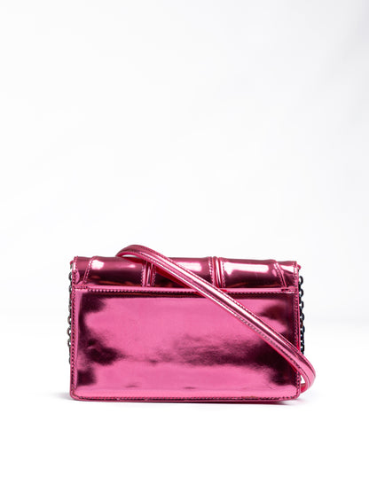 Ferrari Metal Pink GT Lackledertasche mit Kette