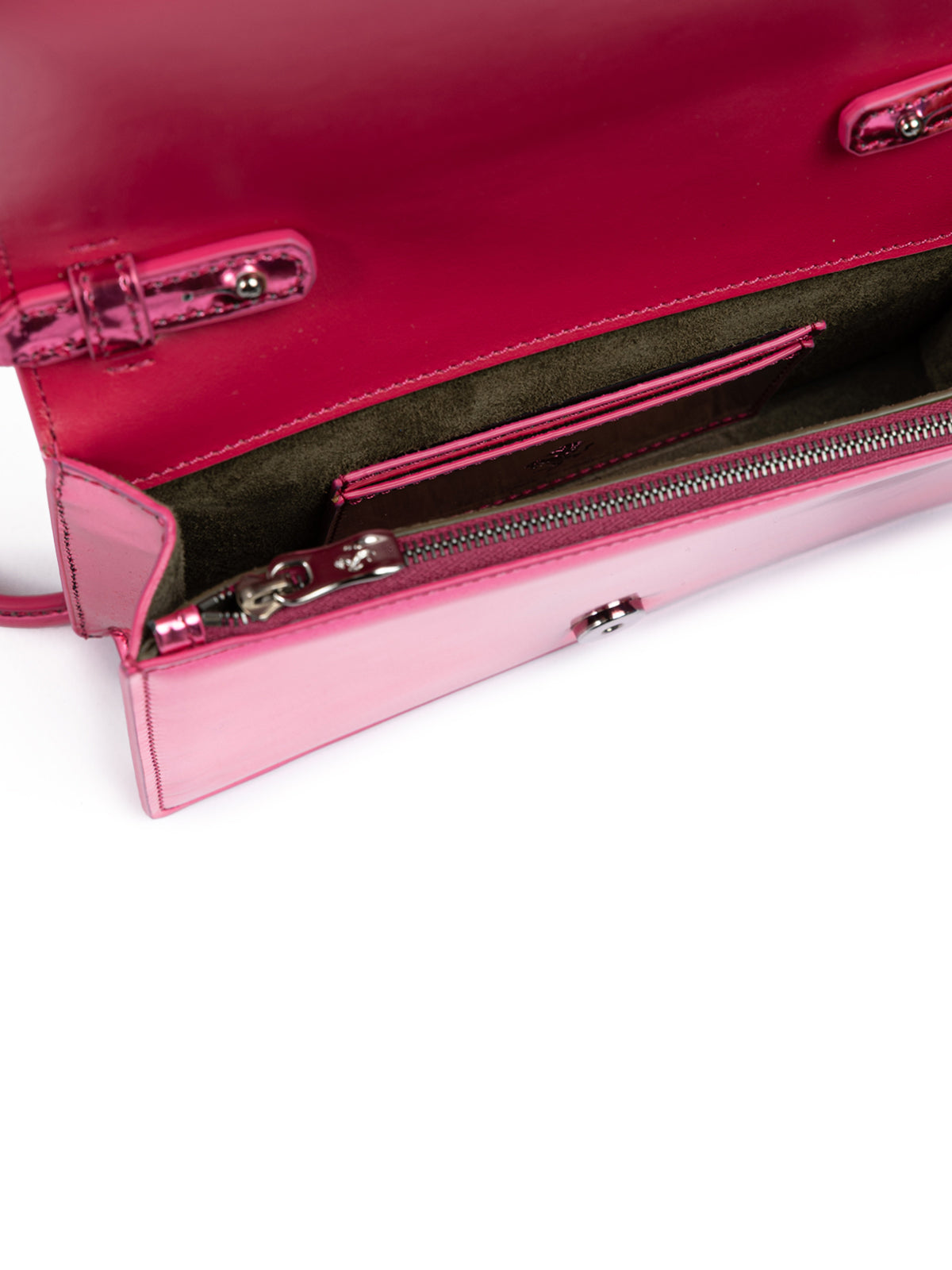 Ferrari Metal Pink GT Lackledertasche mit Kette