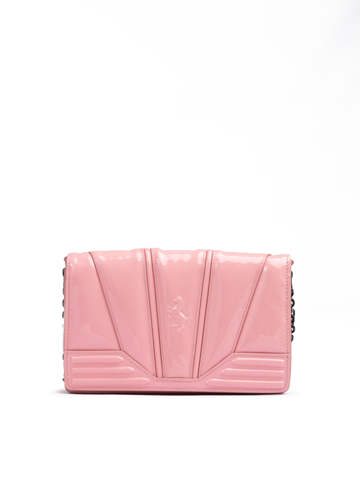 Ferrari Pink GT Lackledertasche mit Kette