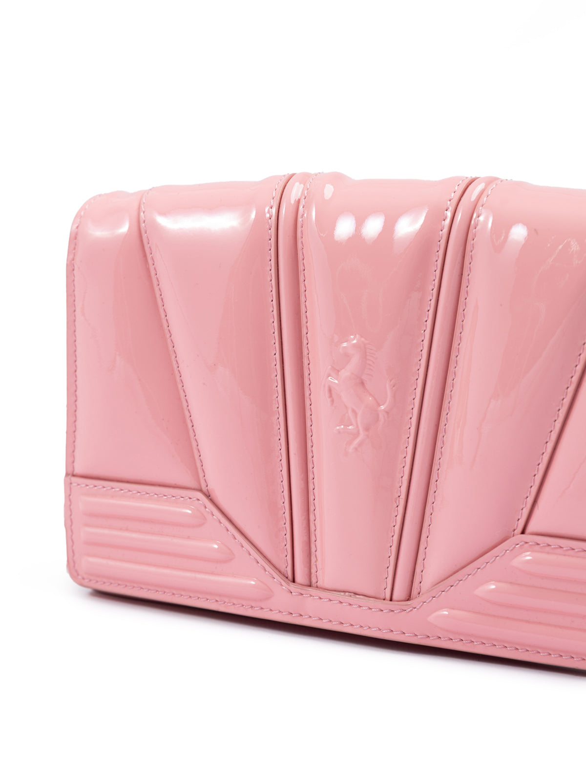 Ferrari Pink GT Lackledertasche mit Kette