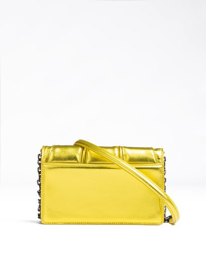 Ferrari Metal Yellow GT Lackledertasche mit Kette