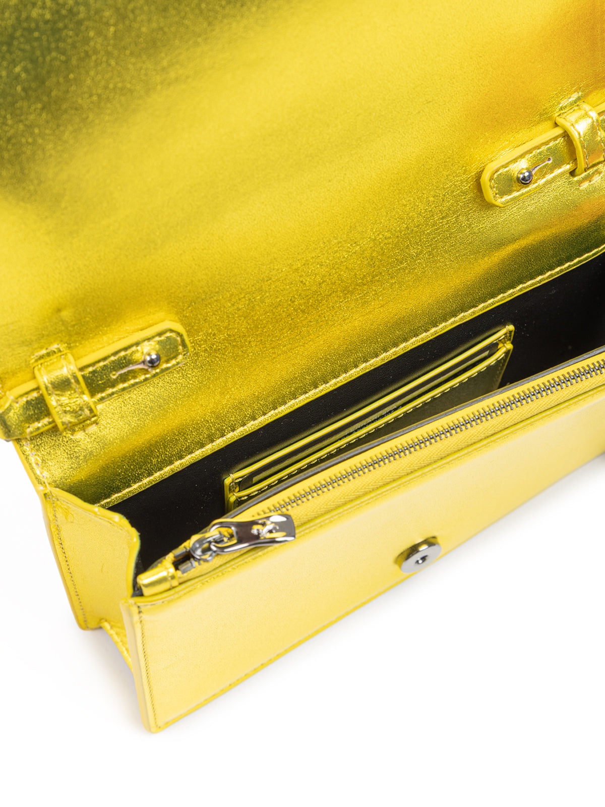 Ferrari Metal Yellow GT Lackledertasche mit Kette