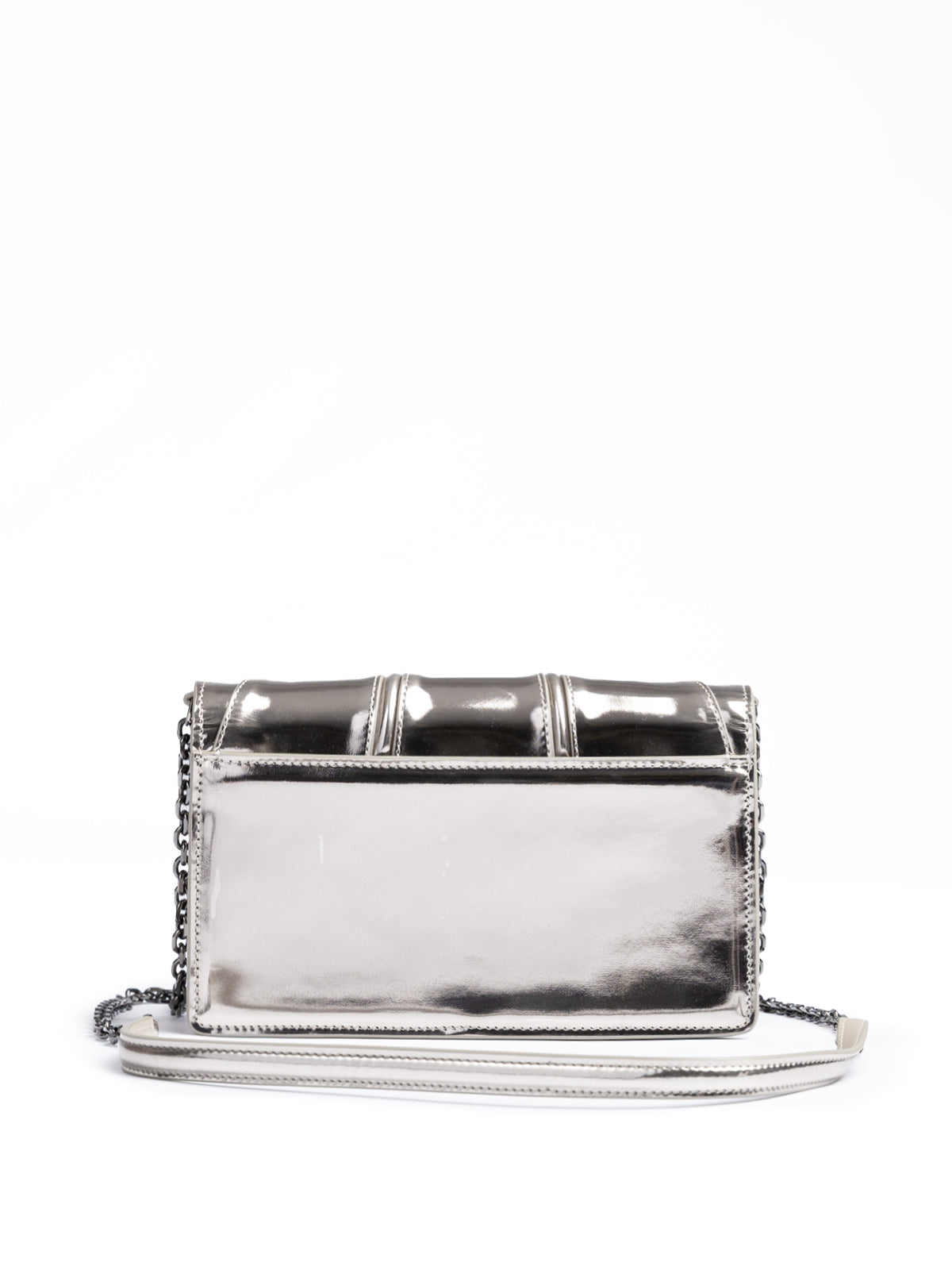 Ferrari Metal Silver GT Lackledertasche mit Kette