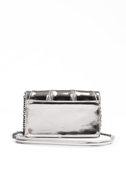 Ferrari Metal Silver GT Lackledertasche mit Kette