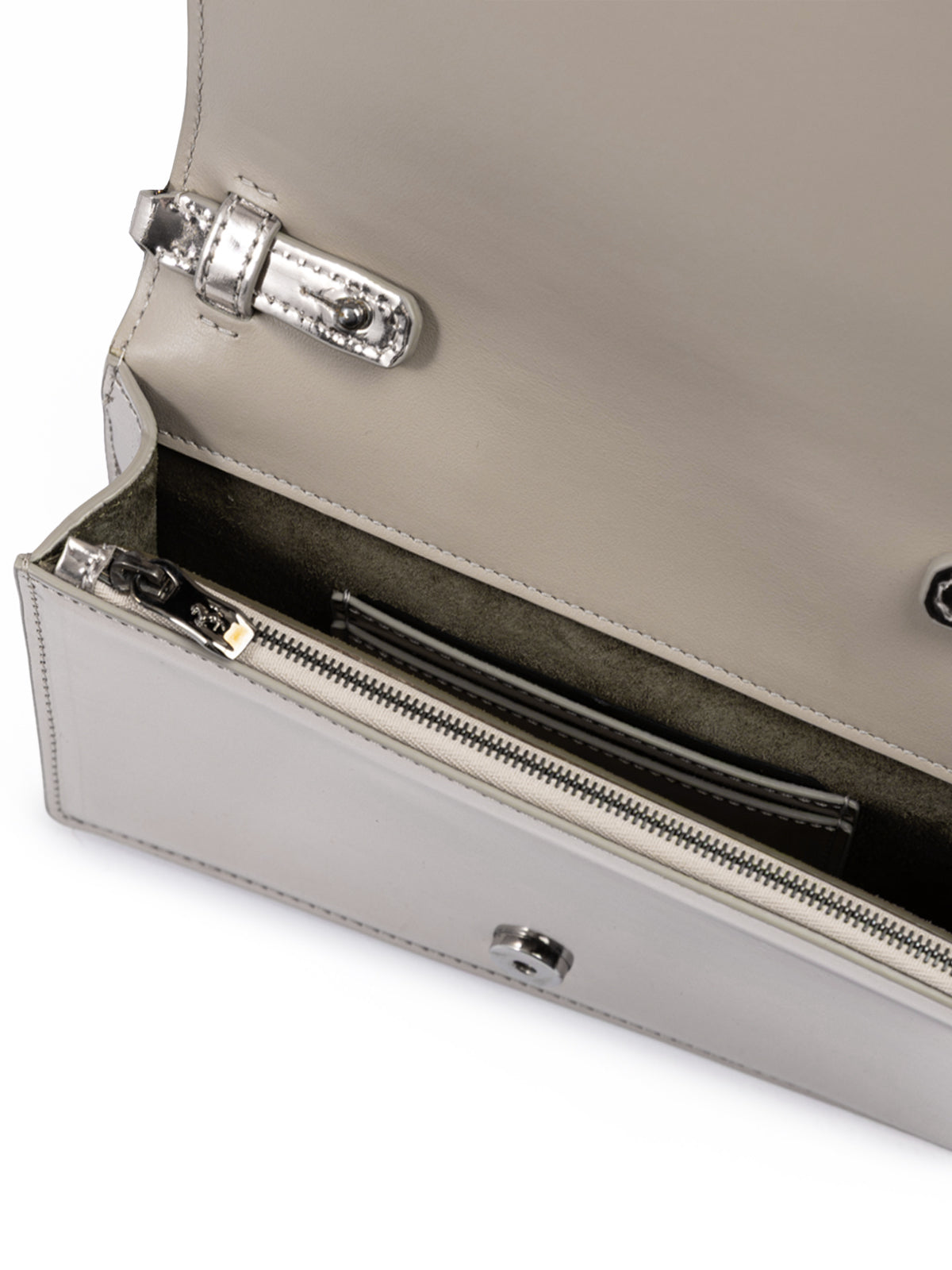 Ferrari Metal Silver GT Lackledertasche mit Kette