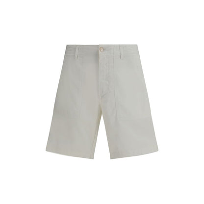 Cruna Cream Cotton Bermuda Shorts
