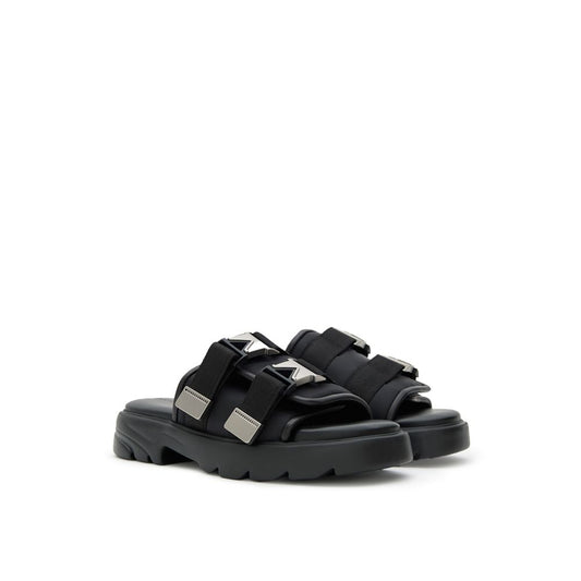 Bottega Veneta – Schwarzer Baumwoll-Slipper
