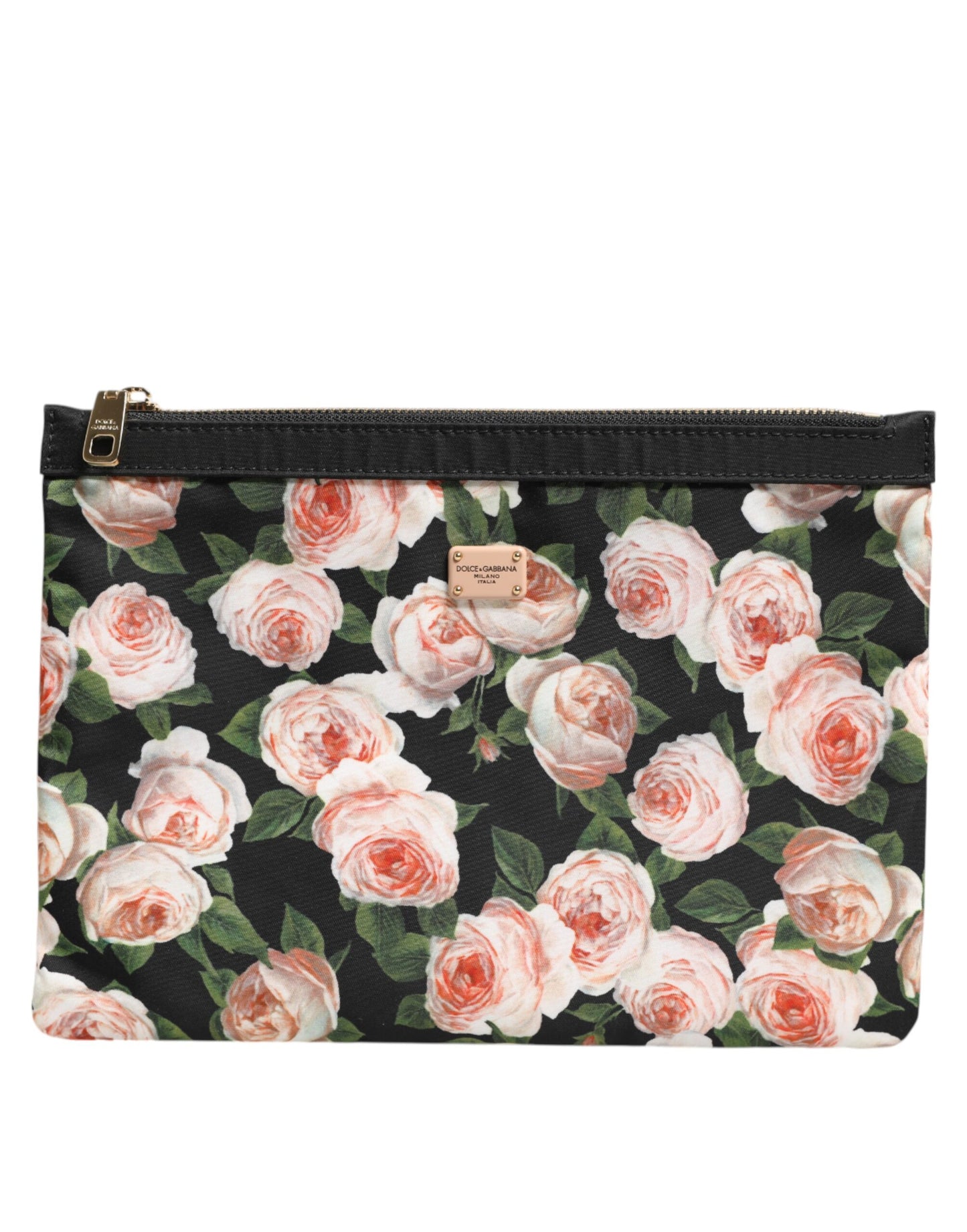 Dolce &amp; Gabbana Multicolor Floral DG Plaque Clutch Damen Beutel Borse Bag