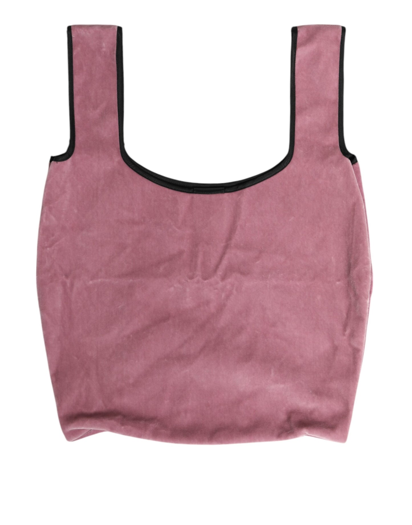 Dolce &amp; Gabbana DG MILANO Umhängetasche aus rosafarbenem Baumwollsamt