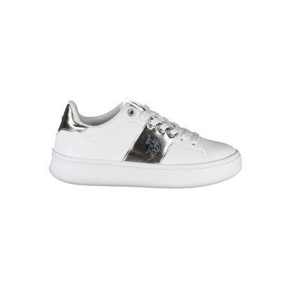 US POLO ASSN. Weißer Polyester-Sneaker