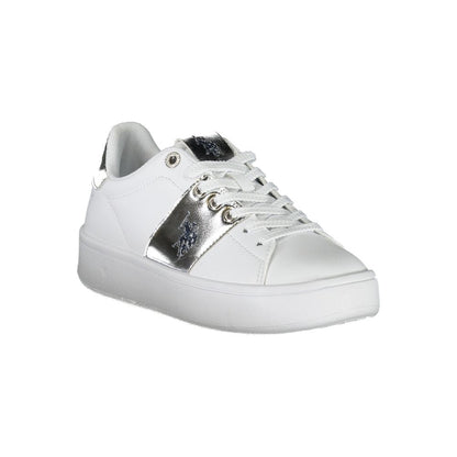 US POLO ASSN. Weißer Polyester-Sneaker
