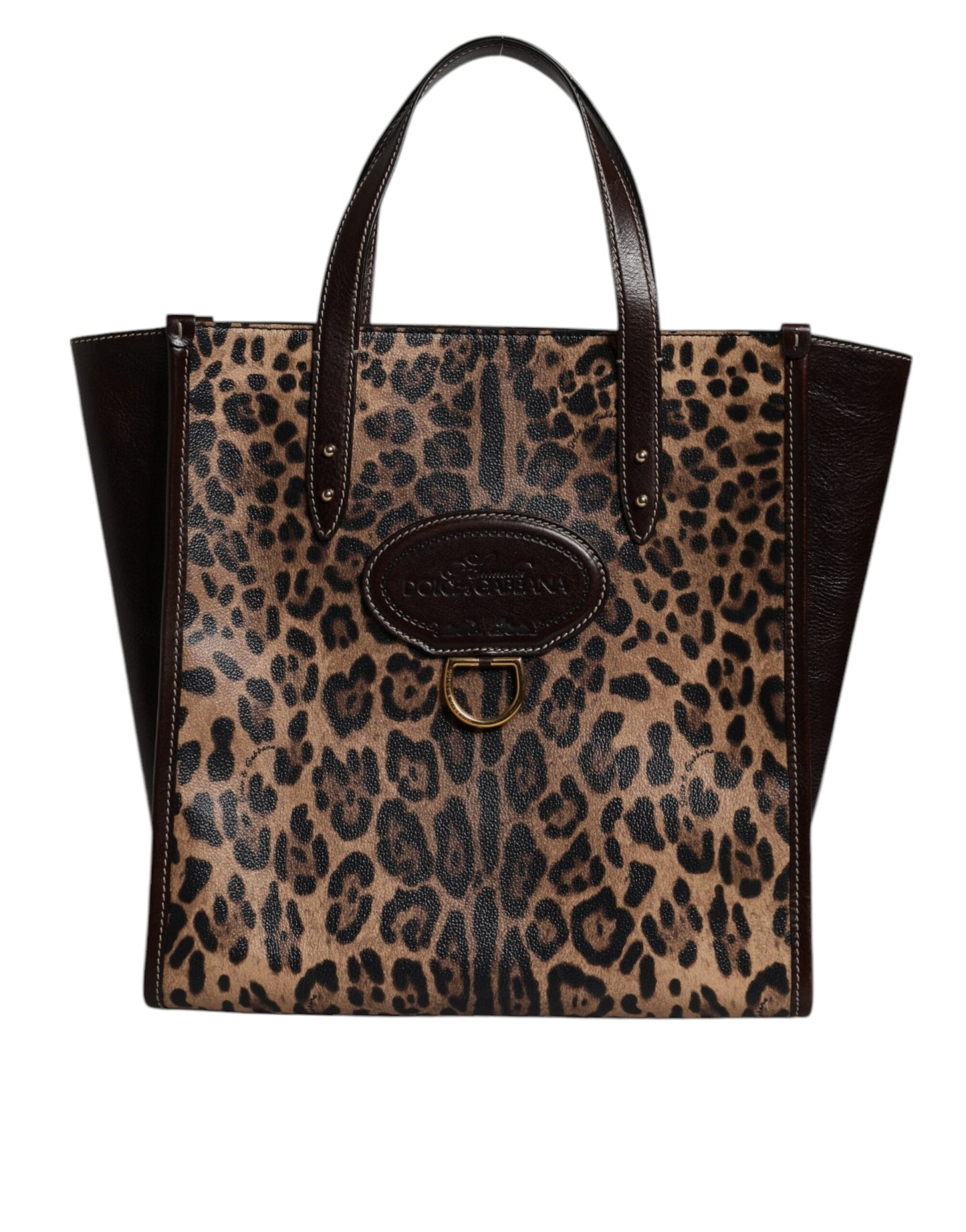 Dolce &amp; Gabbana Multicolor Leopard Shopping Tote Schultertasche DamenBorse Tasche