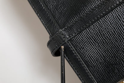 Dolce &amp; Gabbana Schwarze Leder Miss Escape Shopping Tote Frauen Borse Tasche