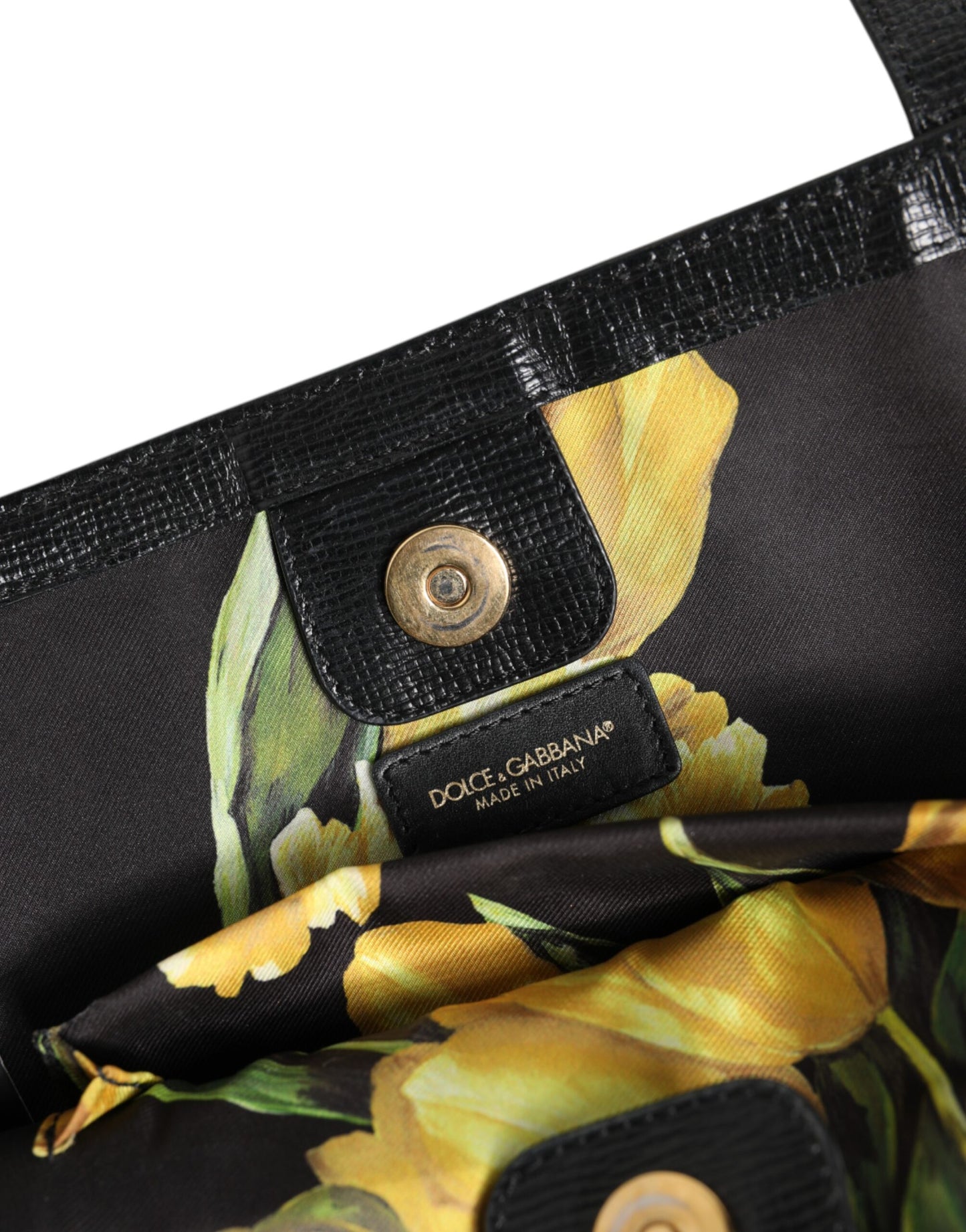 Dolce &amp; Gabbana Schwarze Leder Miss Escape Shopping Tote Frauen Borse Tasche