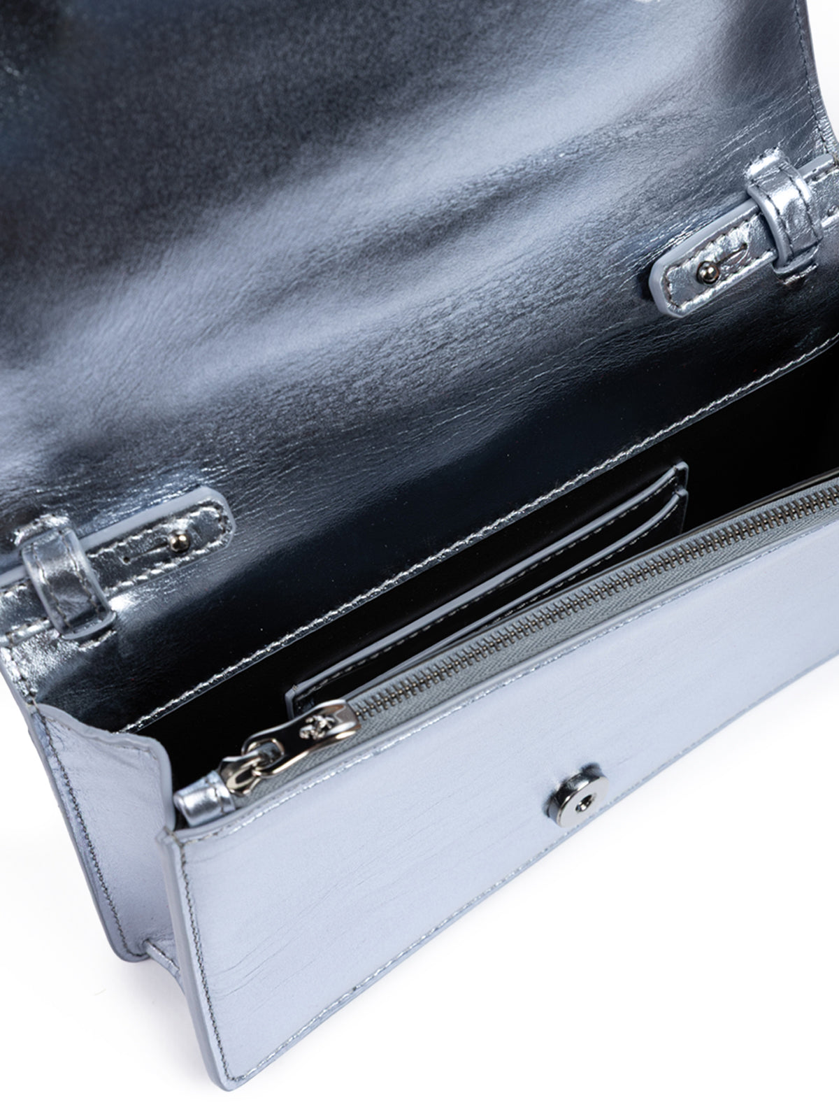 Ferrari Metal hellblaue GT-Lackledertasche mit Kette