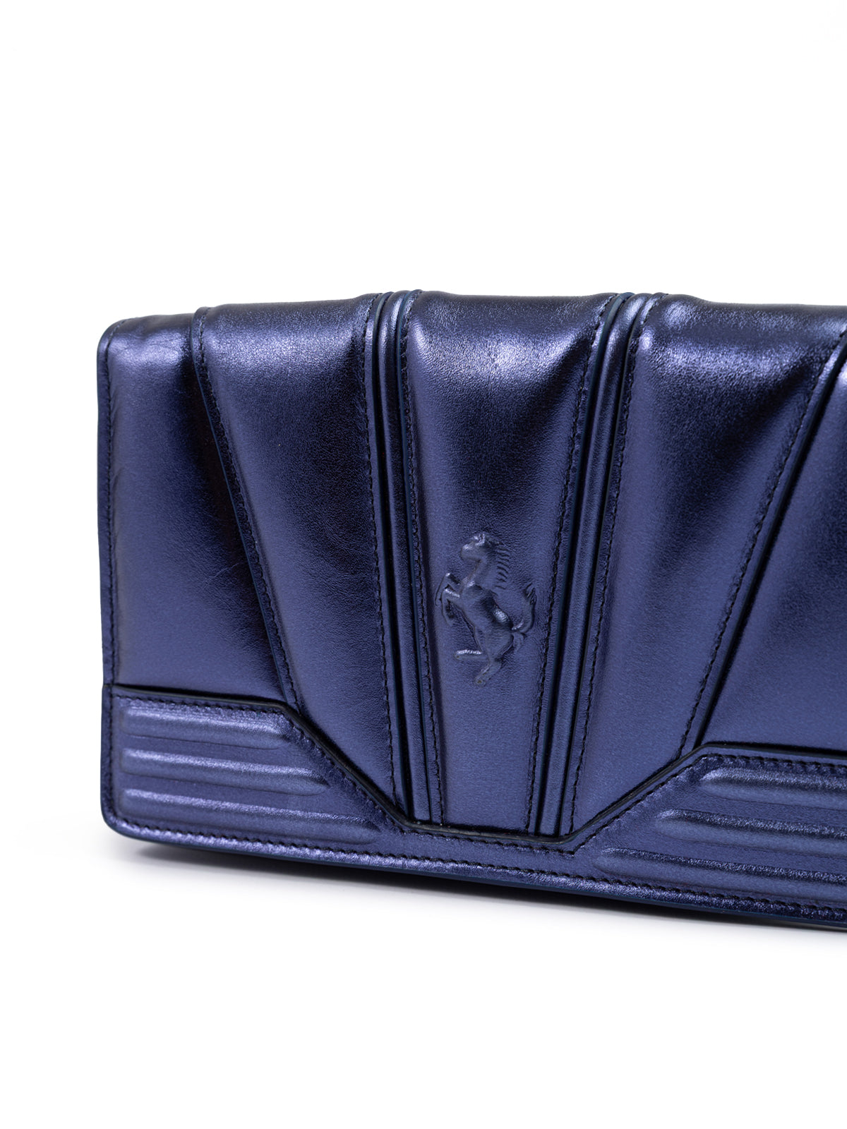 Ferrari Metal blaue GT-Lackledertasche mit Kette