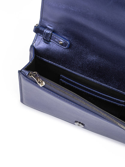 Ferrari Metal blaue GT-Lackledertasche mit Kette