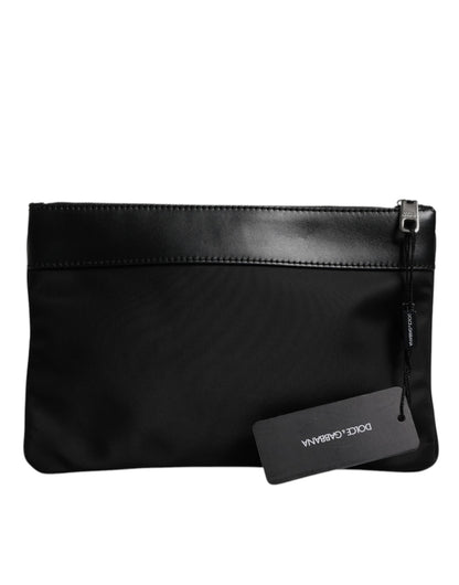 Dolce &amp; Gabbana – Mehrfarbige Beuteltasche aus Jacquard mit Logo-Schild und Leopardenmuster