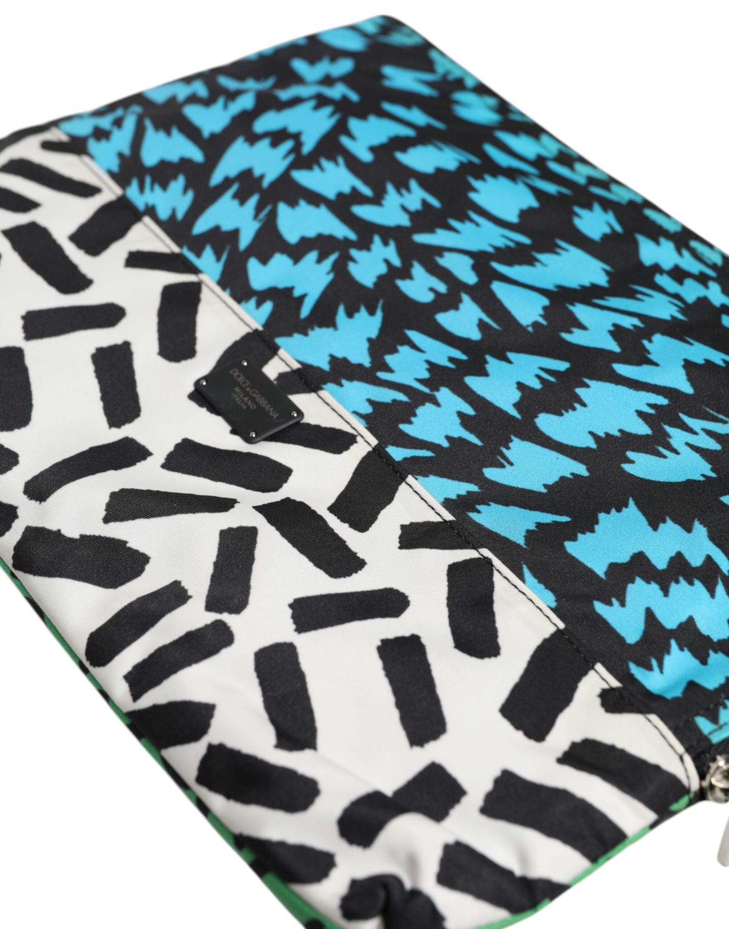 Dolce &amp; Gabbana – Mehrfarbig bedruckte Nylon-Clutch mit Logo-Plakette für Herren