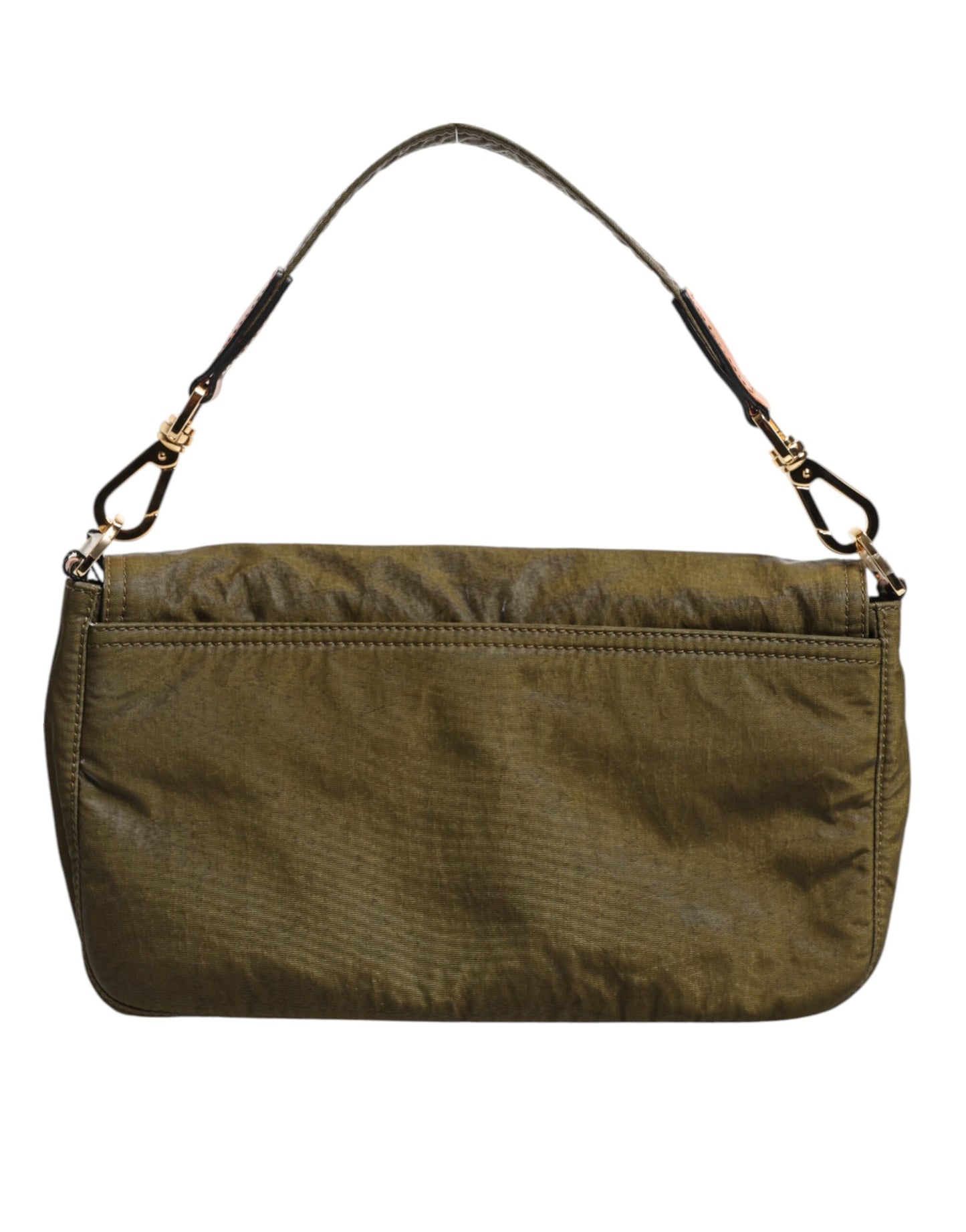 Dolce &amp; Gabbana – Dunkelgrüne Borse-Tasche aus Nylon mit Logo-Plakette und Schultergurt