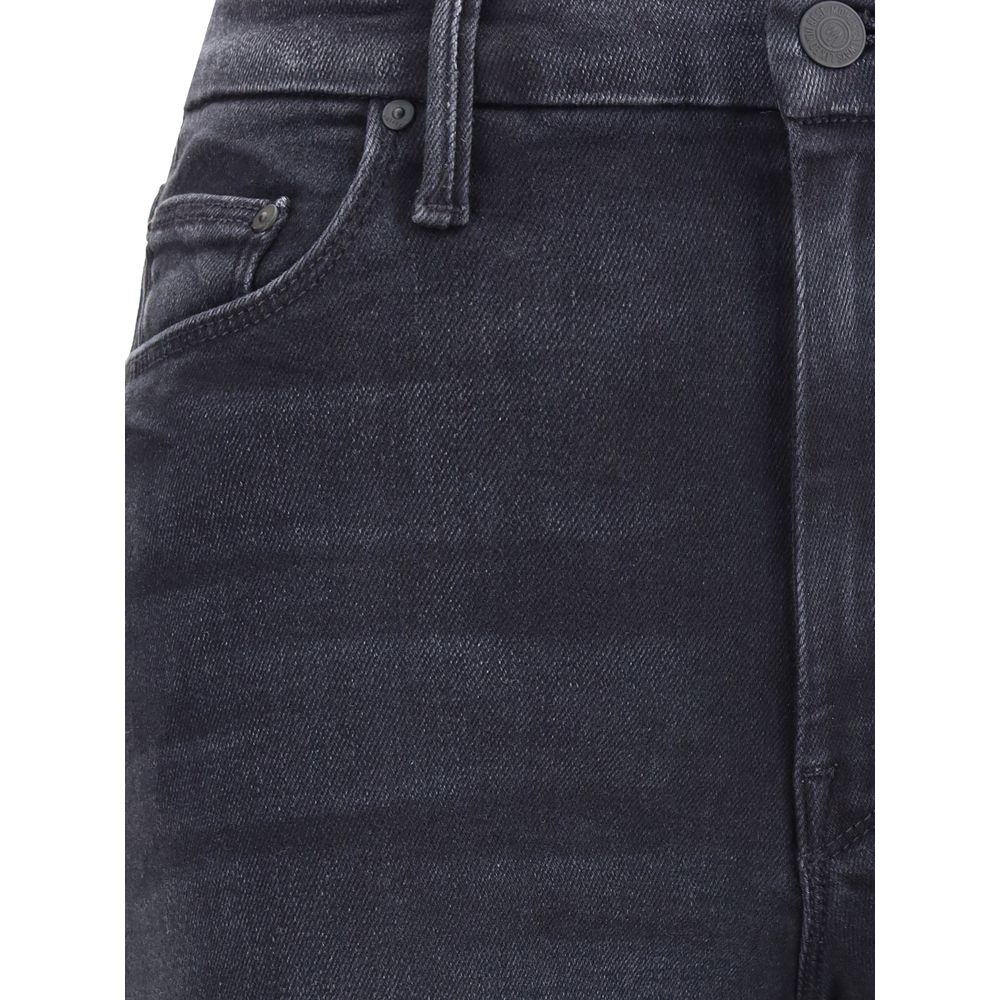Mother Denim Jeans aus Stretch-Baumwolle mit weitem Bein