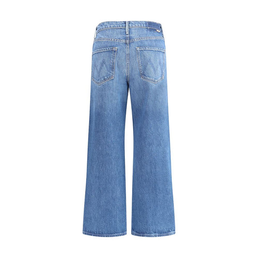 Mother Denim Blue Cotton Cropped Jeans