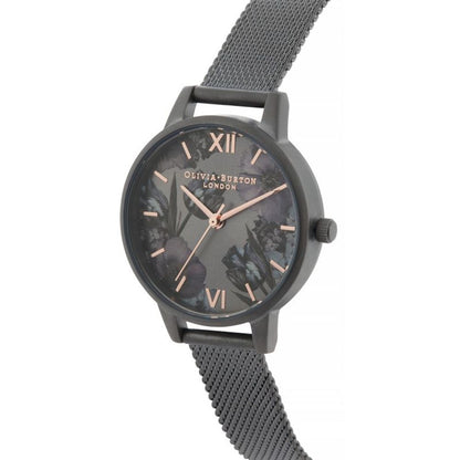 Olivia Burton – Schwarze Edelstahluhr