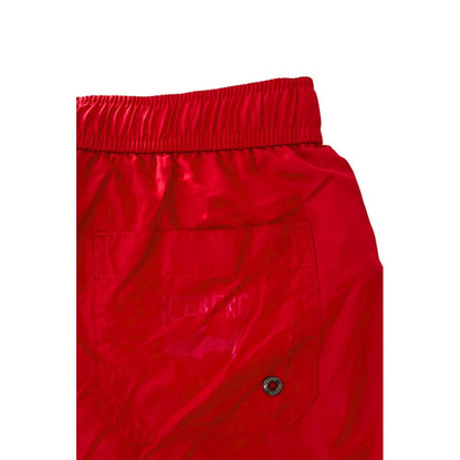 Iceberg Rote Polyester-Badeshorts für Herren