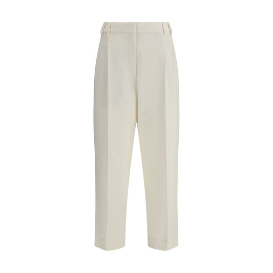 Brunello Cucinelli White Cotton Chino Pants