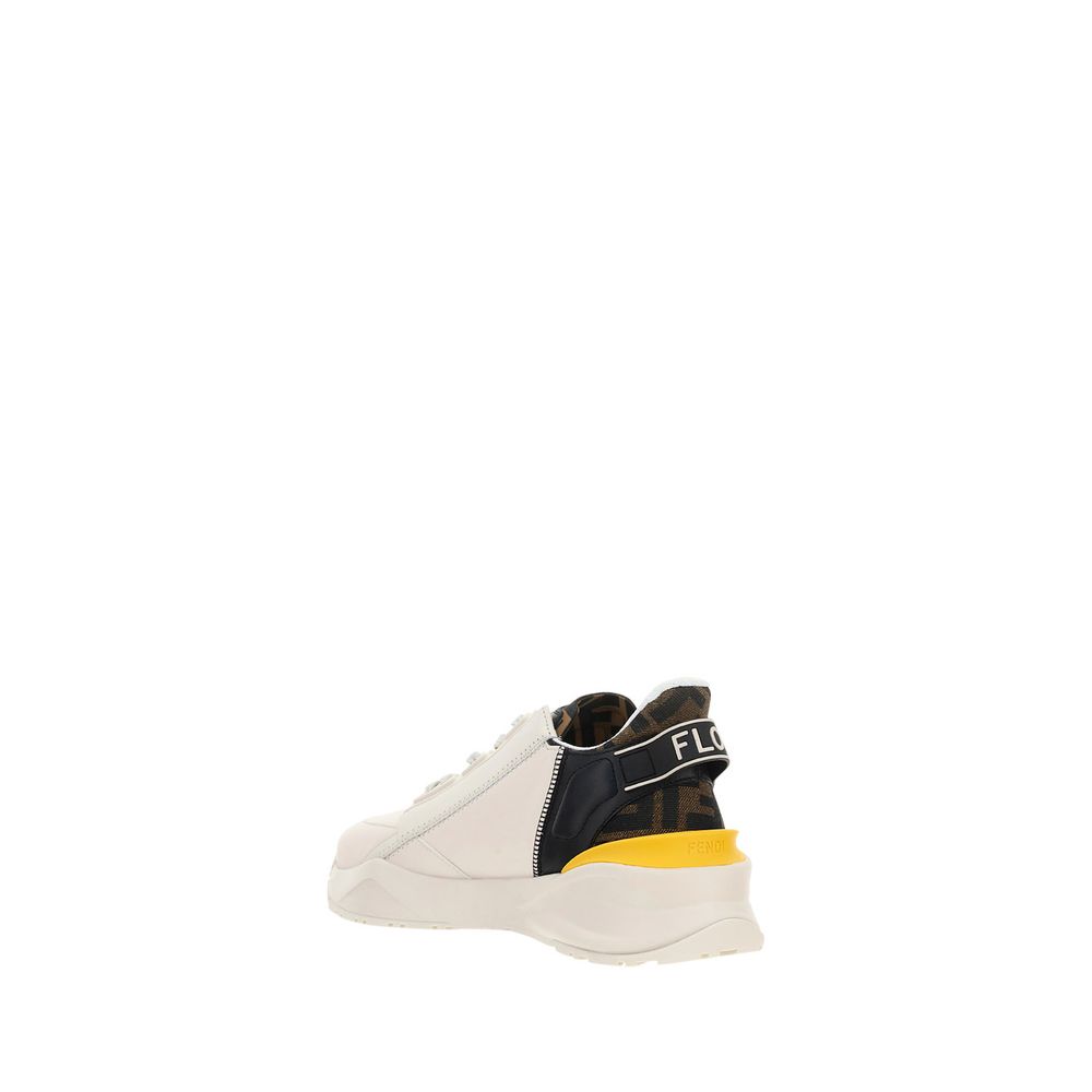 Fendi Weiße Kalbsleder Bos Taurus Sneaker