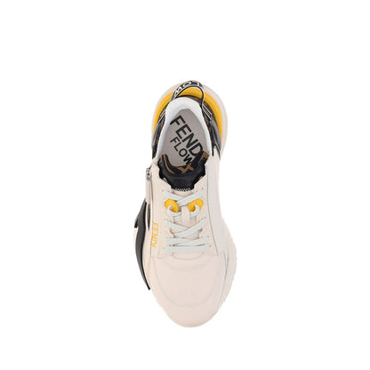 Fendi Weiße Kalbsleder Bos Taurus Sneaker