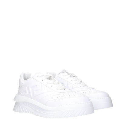 Weiße Ledersneaker von Versace