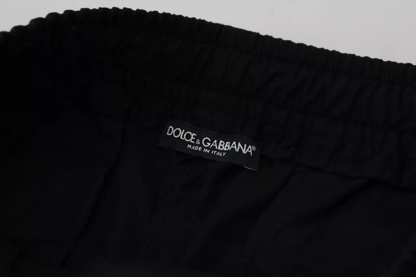 Dolce &amp; Gabbana – Schwarze Jogginghose aus Wolle