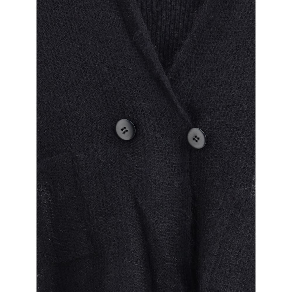 Giorgio Armani Doppelreihiger Cardigan und Top aus einer Woll-Mohair-Mischung Twin-Set