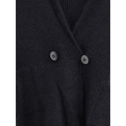 Giorgio Armani Doppelreihiger Cardigan und Top aus einer Woll-Mohair-Mischung Twin-Set