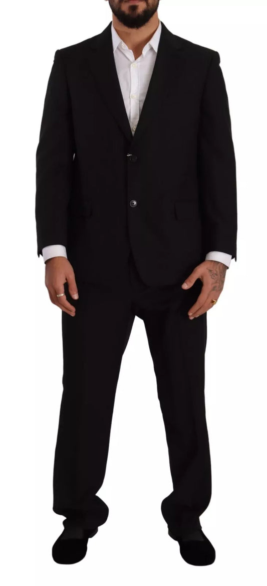 Domenico Tagliente Blue Polyester Single Breasted Formal 2 Piece Suit