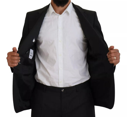 Dolce &amp; Gabbana – 2-teiliger MARTINI-Anzug aus melierter grauer Wolle