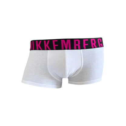 Bikkembergs Herren-Boxershorts aus weißer Baumwolle
