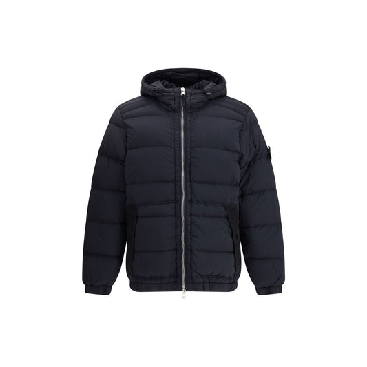 Stone Island Black Polyamide Coat