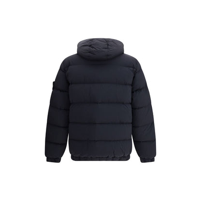 Stone Island Schwarzer Polyamid-Mantel
