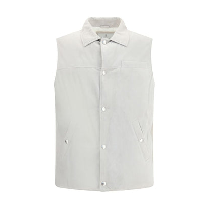 برونيلو كوتشينيللي سترة جلدية مبطنة