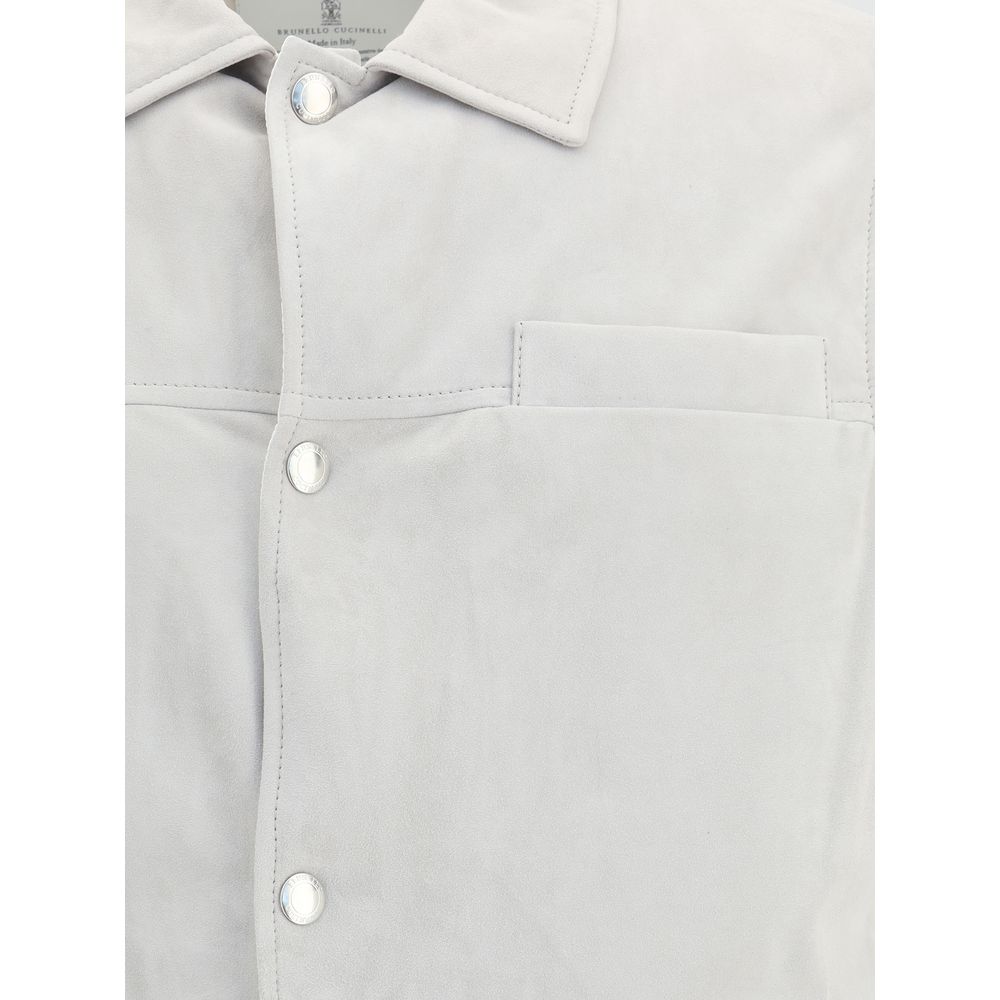 برونيلو كوتشينيللي سترة جلدية مبطنة