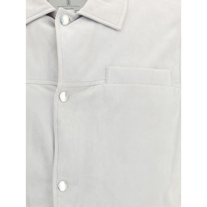 برونيلو كوتشينيللي سترة جلدية مبطنة