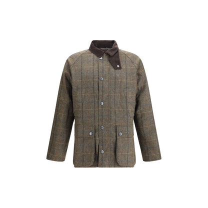 Barbour grüner Wollmantel