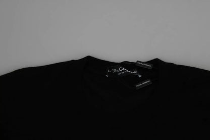 Dolce &amp; Gabbana – Schwarzer Kaschmirpullover mit Rundhalsausschnitt