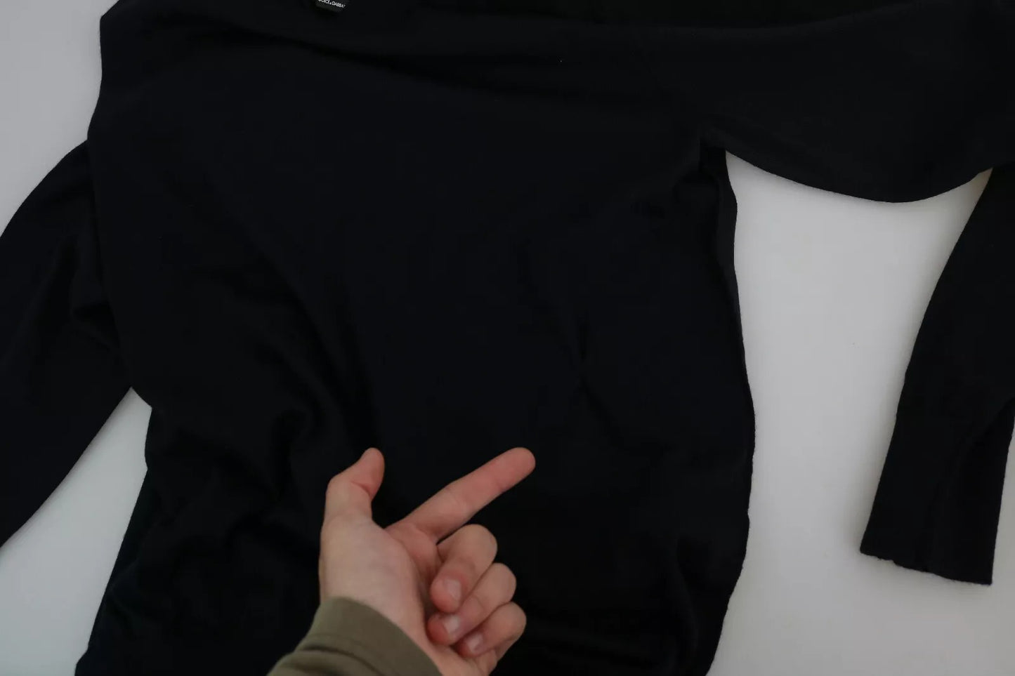 Dolce &amp; Gabbana – Schwarzer Kaschmirpullover mit Rundhalsausschnitt