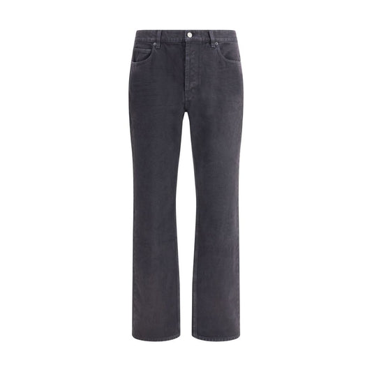 Saint Laurent Schwarze Baumwoll-Jeans mit geradem Bein